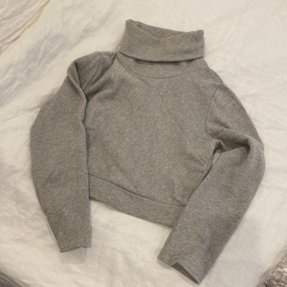 ALO Grey Crop Sweatshirt